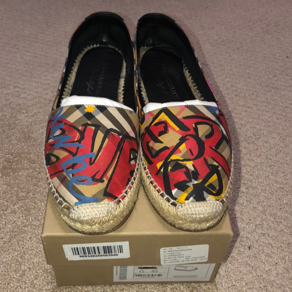 Burberry Graffiti Canvas Espadrilles